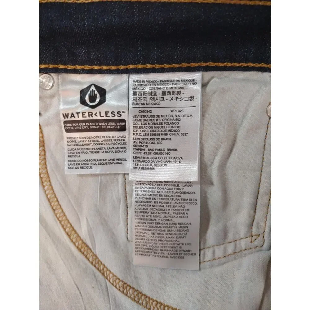 Levis 541 Jeans Mens 48x30 Athletic Fit Straight Leg Dark Wash Casual Americana